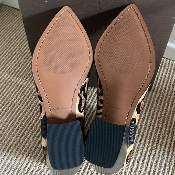 LINEA PAOLO Sevilla II Genuine Calf Hair Leopard  Booties 7.5 - Picture 8 of 10